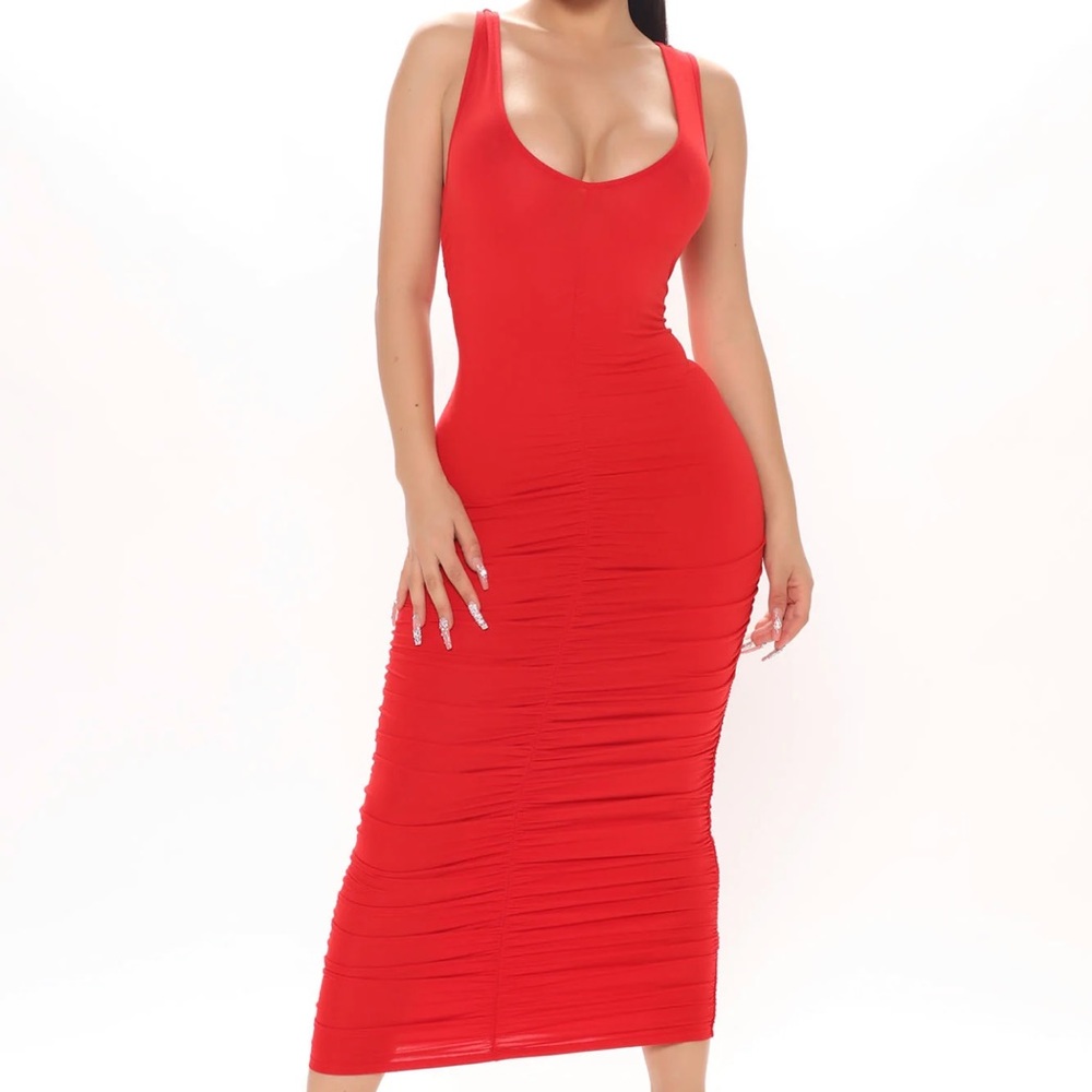Ruched Midi Dress